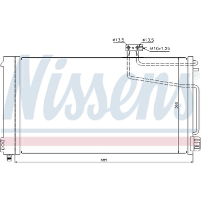 Condensator, airconditioning NISSENS 940145