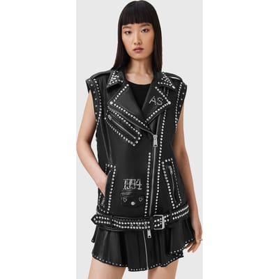 AllSaints Billie 1994 Gilet Black Maat: S | Gilets Outlet | Dames | Zwart