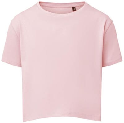 TriDri - Boxy Kinder T-Shirt - Light Pink maat 5/6