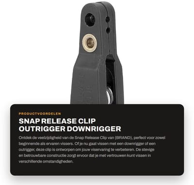 Dailygoods - Snap Release Clip - Outrigger Downrigger - Ideaal voor vissers - Zwart - Kite Downriggers - Voor optimale viservaring - Geschikt voor ver...