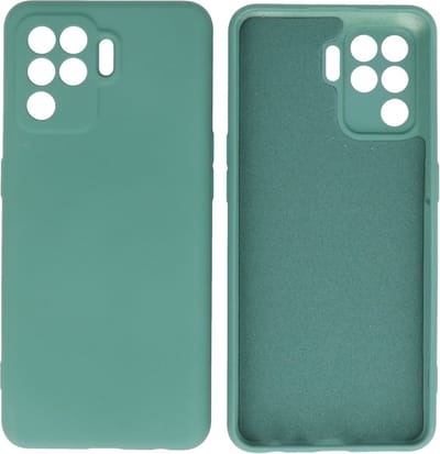 Fashion Backcover Telefoonhoesje - Color Hoesje - Geschikt voor Oppo A94 4G - Donker Groen