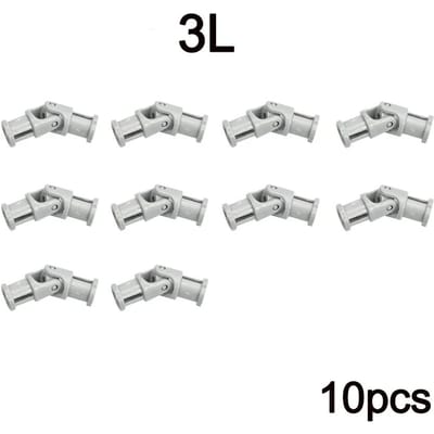 Tech Onderdelen 10 Stuks Universele Kogelgewricht Connector Bouwstenen 3L 61903 4L 9244 Cardankoppeling Blokken DlY Leren Leduo Speelgoed white