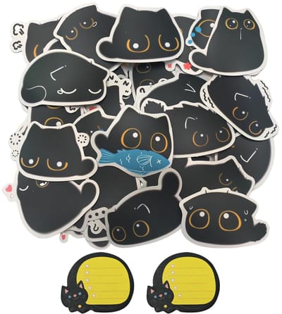 Dailygoods- Kittenstickers 40 stuks - PVC Stickers - Cartoondieren - Notities - DIY Decoratie - Gemengde kleuren