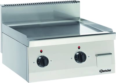 Bartscher Bakplaat - Serie 600 - Elektrisch - Glad - 2 Zones - 50°C/320°C - 400V - 600x600x290mm
