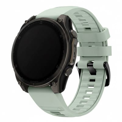 Siliconen bandje - geschikt voor Garmin Fenix 5S (Plus) / 6S / 7S / 8 (43 mm) / Approach S12 / S42 / S70 42 mm / Epix Pro (Gen 2) 42 mm / D2 Delta S / Mk3(i) 42 mm - gesp - mint