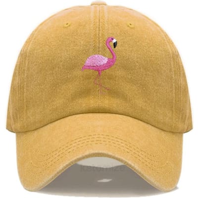 Dieren Borduurwerk Flamingo Baseballpetten Voor Mannen Vrouwen Retro Zacht Gewassen Katoen Dad Hat Snapback Pet Dropshipping Adjustable black