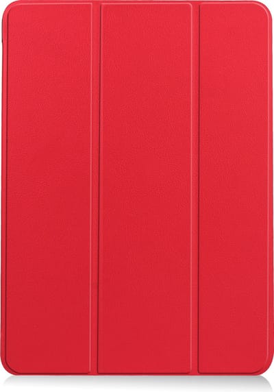 Hoesje - Geschikt voor Apple iPad Air 5 (2022) - 10.9 inch - 5e Generatie - M1 - Dun & Stevig - Trifold Bookcase - Hard Cover Case - Met Uitsparing Geschikt voor Apple Pencil - Hardcover Book - Tablet Hoes - Rood
