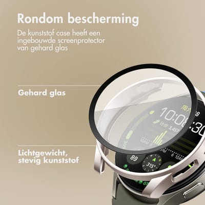Screen protector - Geschikt voor Samsung Galaxy Watch 7 - 40 mm - Full Cover Hard Case / Beschermend Hoesje - Sterrenlicht