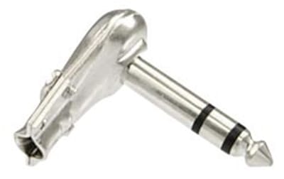 S-Impuls 6,35mm Jack (m) connector - metaal / haaks - 3-polig / stereo