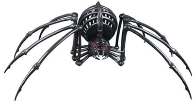 Halloweendecoratie: Grote Zwarte Spin - licht en geluid (105x67x36cm)