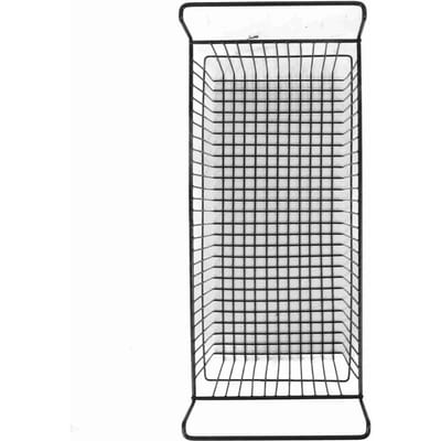 2 Pièces Bacs Organisateur Congélateur Coffre Panier Profond Rack de Rangement Empilable Fil Métal Noir L63cm X L27cm L63cm X W27cm X H29cm(9cm Handle) white