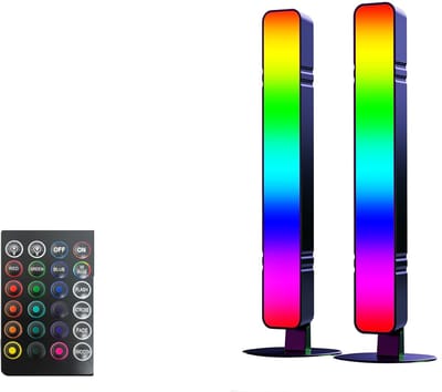 Lamp - LED Lichtbalk RGB - desk RGB lampen - RGB-lichtbalk met muzieksynchronisatie - Sfeerlamp - met afstandsbediening - 15 dynamische modi - voor kamerdecoratie gaming -zwart