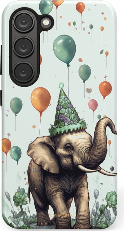 Casetastic Hoesje Geschikt voor Samsung S23 - Stijlvolle Beschermende Duo-layer Case - Ballolifant