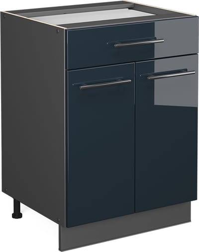 Vicco Fame-Line Keukenonderkast – 60 cm met lade, zonder werkblad Donkerblauw hoogglans