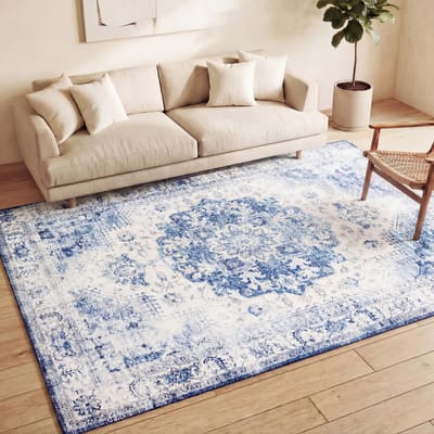 Fraai Vintage vloerkleed - Lago Blauw - 200x290cm