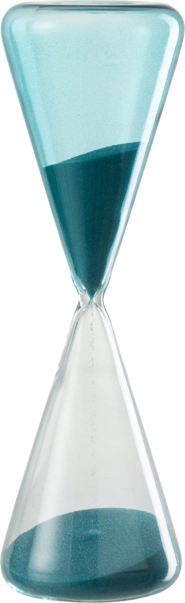 J-Line Zandloper Glas Blauw Small