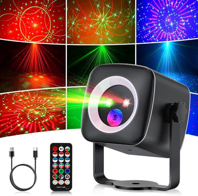 Discobal, muziekgestuurd, discolicht, partylicht, 60 verschillende patronen, stroboscoopeffect, partylicht met afstandsbediening en 2 m USB-kabel voor familie, feesten, clubs, verjaardagen，Kerstmis
