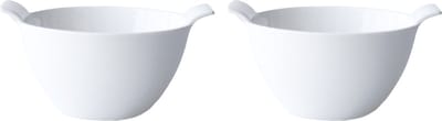 Cosy & Trendy Kommetjes/soepkommen voor dessert/ontbijt - 2x - Porselein - D12 x 7 cm - wit