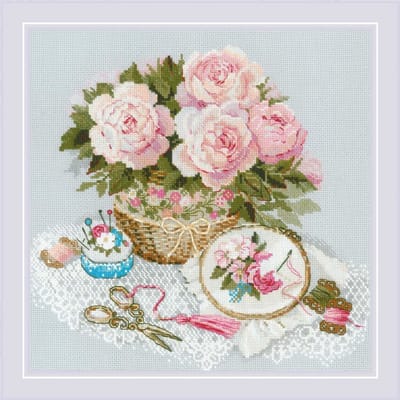 Borduurpakket - 2280 - Time for Stitching - Tijd op te borduren - RIOLIS