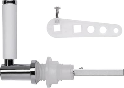 Spoelhendel Toilet - Toilethendel Chroom Wit - Toilet Reparatie - Metaal Duurzaam - 8.03 x 5.2 cm - Chroom Wit