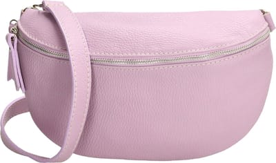 Charm London Heuptas Anna - Verstelbare en Afneembare Heupband - Fanny Pack met Ritssluiting - 100% leer - Leren Dames Tas - Lila