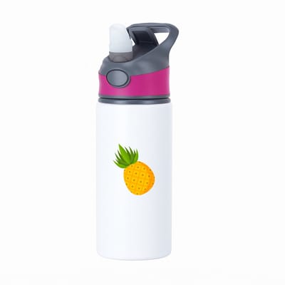 Hacebo® - Ananassen waterfles met rietje roze - Ananas - Fruit liefhebbers - Tropisch fruit - vrucht - gezond eten - water fles - 650ML