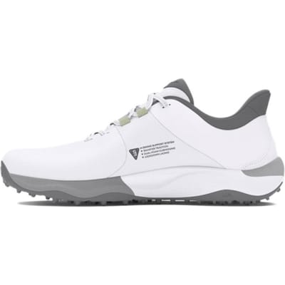 Under Armour Drive Pro Spikeless Golf Breed Wit Metallic Gun Metal Heren Sneakers 3026921-100 41 white