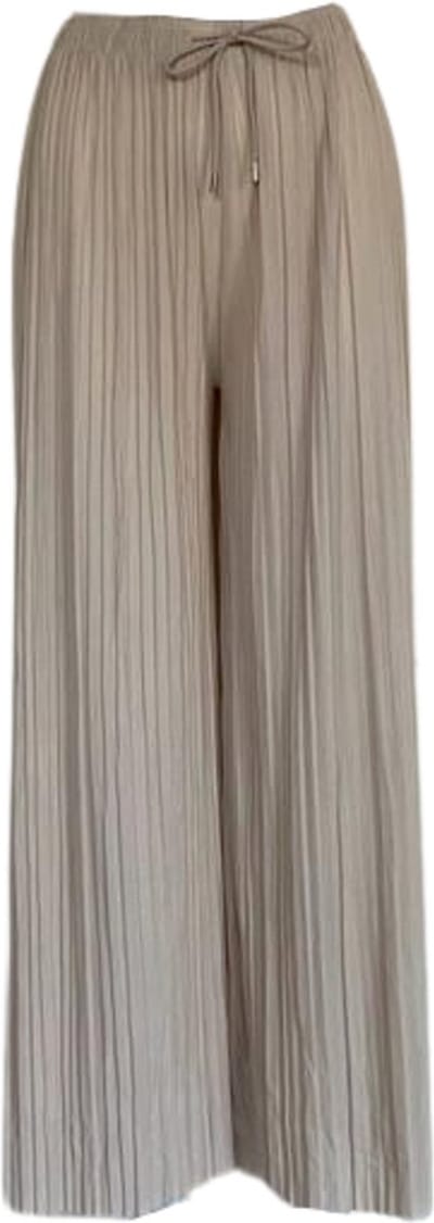 Hoogwaardige Dames Flare Broek / Pants | Flared Pantalon | Zand - Maat S