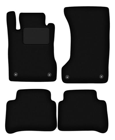 Zwarte veloursmatten voor: Mercedes W211 4Matic sedan, stationwagen (2003-2009)