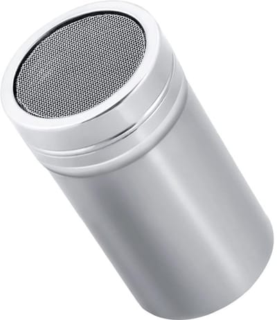 Suiker Shaker Roestvrij Staal - Poeder Shaker - Zeefje - Deksel - Duurzaam - Fijnmazig Gaas - Poedermolen