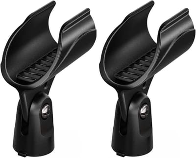 Microfoon Clip - Zender Houder - Draadloze Microfoon - Set van Twee - Zwart