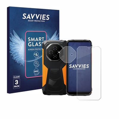 3 Stuks Savvies Screenprotector - geschikt voor Blackview Fort 1 (Voor+Camera) - beschermfolie glas transparant