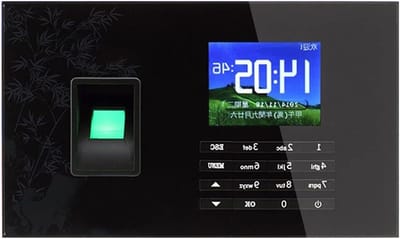 Tijdregistratie Systeem - Klokrecorder Werknemersherkenning - Bedrijfsbeheer - Biometrische Vingerafdruk - 2.8 inch TFT-scherm - Zwart