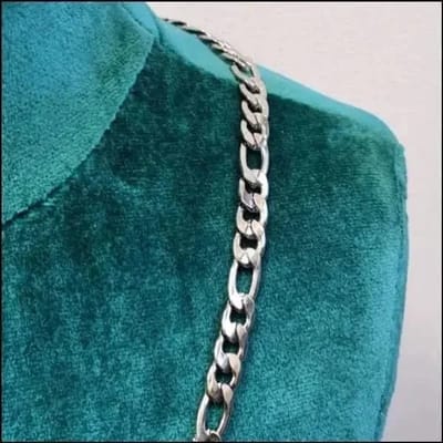 RVS sieraden figaro ketting zilverkleur- Klassieke schakelketting-45cm