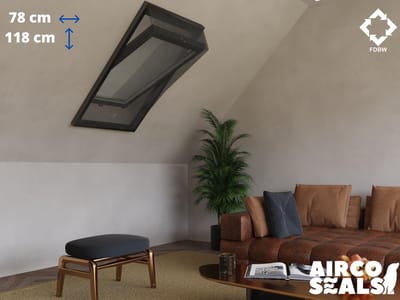 Insecten Hor Dakraam – 78 x 118 cm – Hor Geschikt voor Velux MK06 | Fakro/Optilight 06 | LuXtra M6A- Insect Raamhor - Vliegenhor – Velux Tuimelvenster Oplossing