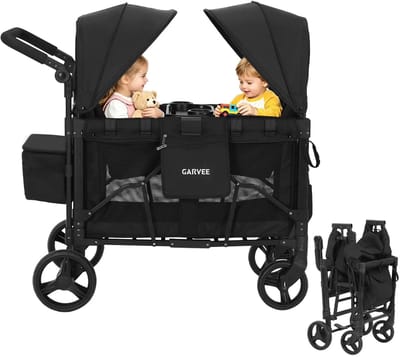 Jessi Store - Kinderwagen - Buggy - Voor twee kinderen - Duo Kinderwagen - 2-in-1 Strandwagen - Opvouwbaar - 90x46x123cm