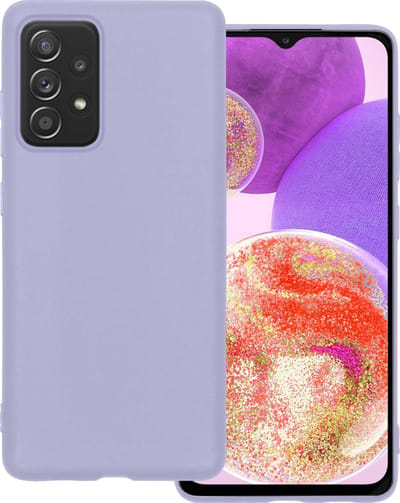 Hoesje Geschikt voor Samsung Galaxy A23 - Sterk & Shockproof - Hoes Cover - Siliconen Case - Lila