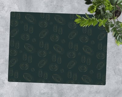 Coloray Vloerbeschermer - Cirkels in de diepte Bureaustoel Vloerbeschermer - 120x90 cm - Groente Bureau Stoel Mat - Vloerbeschermer PVC - PVC Vloerbeschermer - Rechthoekige Mat - Abstracties Thema