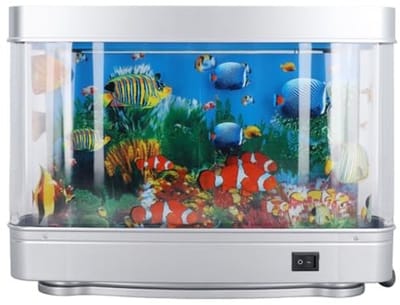 Dailygoody - Nep Led-Aquarium - Nachtlampje - Decoratief en sfeervol - 11,73 inch - Kunstmatige aquariumlamp - Geschikt voor slaapkamer en kinderkamer