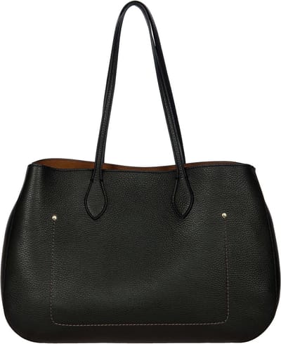 BRIC'S Leren Schoudertas Gondola Lavanda Bag Black Zwart