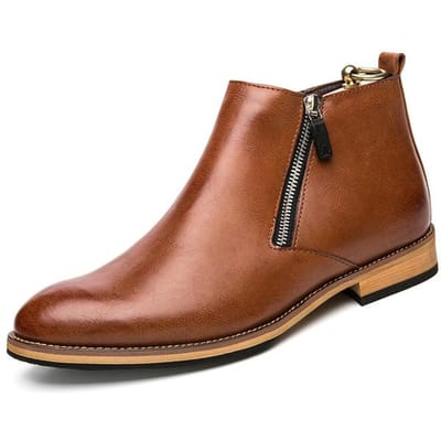 Nieuwe Mode Herenschoenen Leer Zakelijke Laarzen Man Vintage Casual Klassiek Formeel Rits aan de Zijkant Chelsea Boots Heren Zapatos De Hombre 44