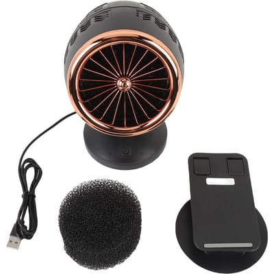 Draagbare Afzuigkap met Koelfilter Afneembare Legeringsbasis Compacte Desktop Laag Geluidsniveau 3 Snelheden black