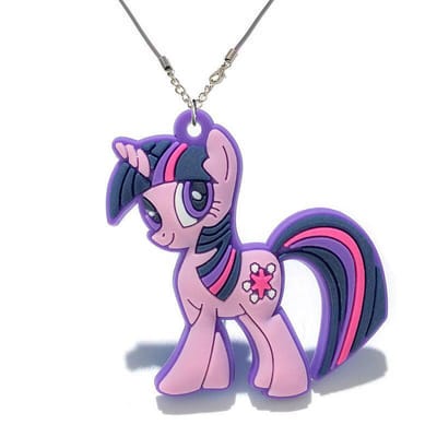 Kinderketting rubber met unicorn my little pony paars