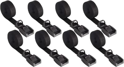Vastbindende Riemen - Sjorbanden Cam Lock - Lading Zekeren - Met Rubberen Pad - 16 voet - Zwart
