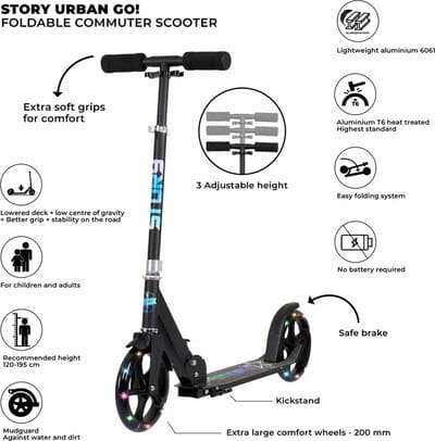 Story Urban Go Autoped Black-LED
