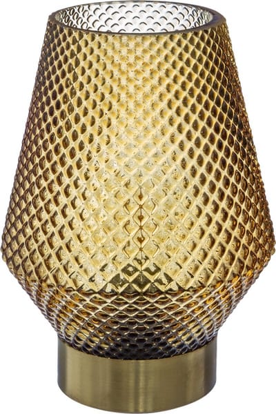 Atmosphera Tafellamp Dante D12,4x17,5cm - Batterij niet inbegrepen - Geel -