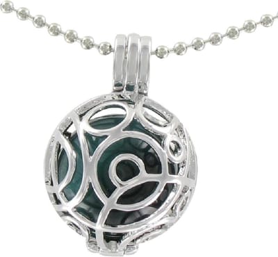 Quiges - 18mm Bolhouder 925 Zilver met Ketting 90cm en Bolletje Set - EBZS18002