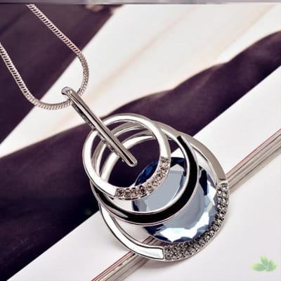 Aankomst Lange Kettingen Voor Vrouwen Mode Grijze Kristallen Choker Collier Femme Statement Kettingen & Hangers Accessoires gray
