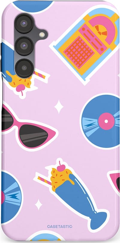 Casetastic Hoesje Geschikt voor Samsung A16 - Stijlvolle Beschermende Duo-layer Case - Jukebox vibes