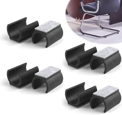 Stoelglijders met Vilt - 8 Stuks - Diameter 24-25 mm - Voor Bescherming van Vloeren en Geluiddemping